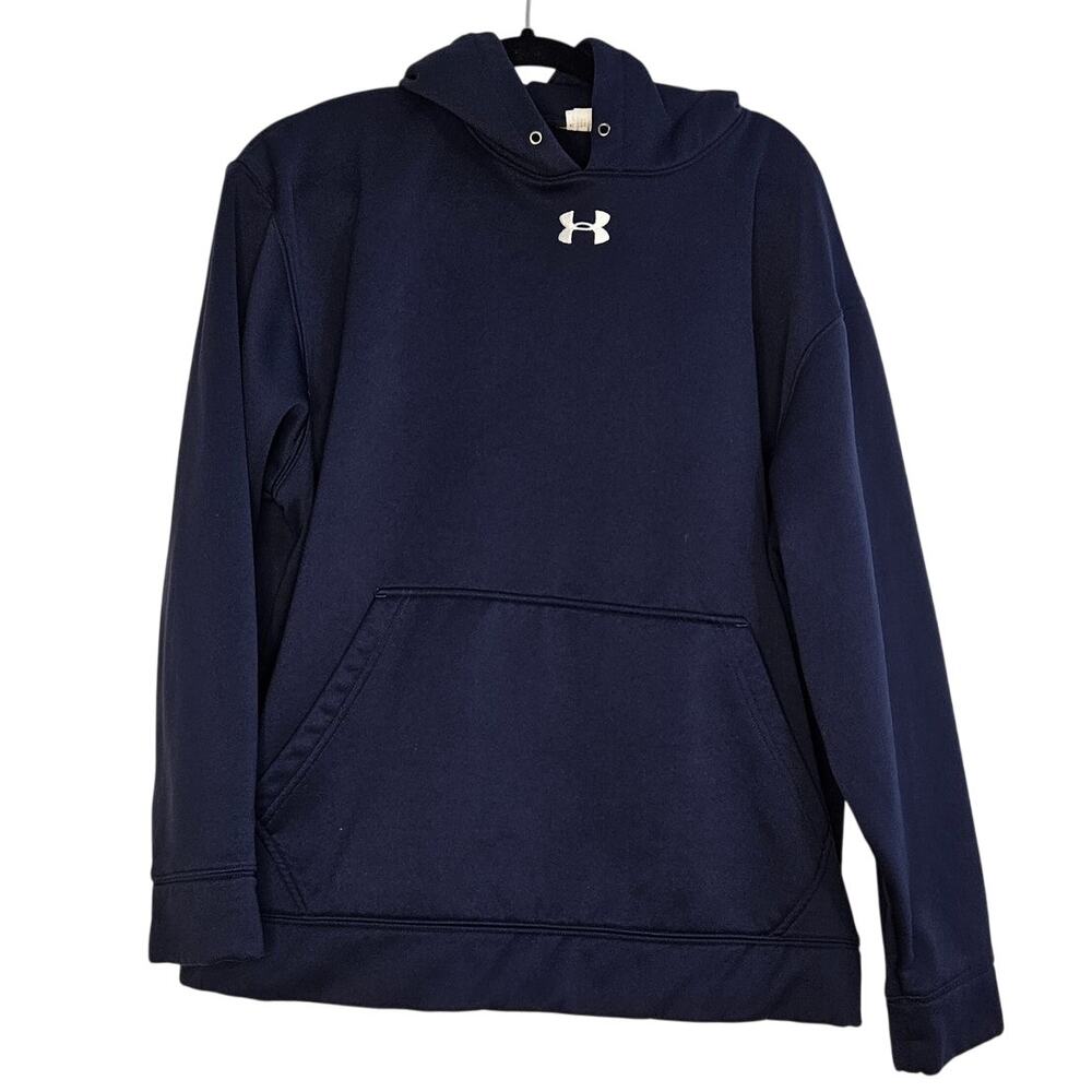 Under armour hoodie sweatshirt Navy Blue Mens Size Large Loose Fit